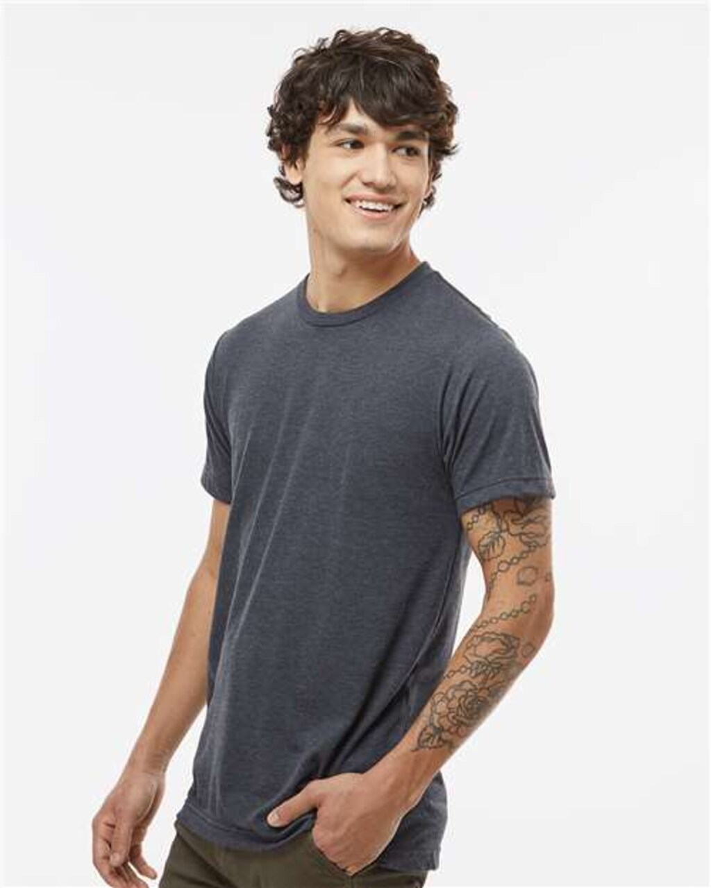 6 Pack: Tri-Blended T-Shirt Polyester/ring-spun USA Cotton/Rayon